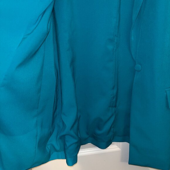 NWT INC Turquoise Blue Long Career Blazer Suit Jacket M - Picture 6 of 12